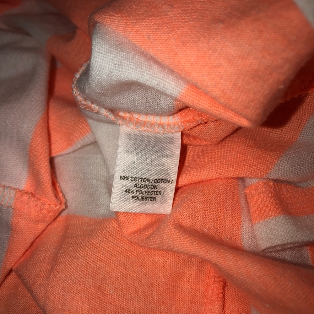 Victoria’s Secret Coral Striped Tee Size S - Picture 7 of 7